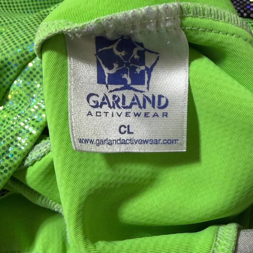 Garland Gymnastics Leotard Metallic Green Size Child Large CL